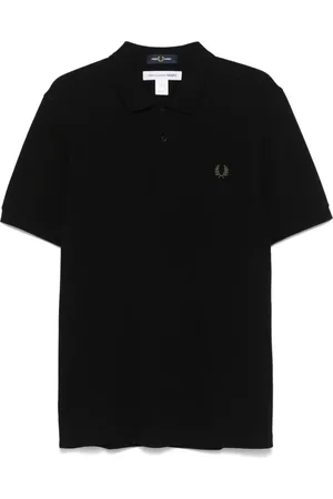 Comme des Garçons Koszulki, Mężczyzna, Czarny, L, Bawełna, Dzianinowy T-shirt Polo