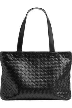 Bottega Veneta Torebki, Mężczyzna, Czarny, ONE SIZE, Skóra, Torba Tote ze skóry Intrecciato