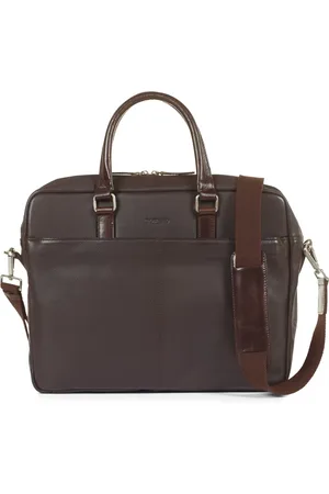 Howard London Torebki, Mężczyzna, brązowy, ONE SIZE, Skóra, Torba na Laptopa Morris Ciemnobrązowa