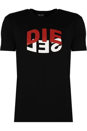Diesel Koszulki, Mężczyzna, Czarny, S, Bawełna, Ponadczasowy T-shirt