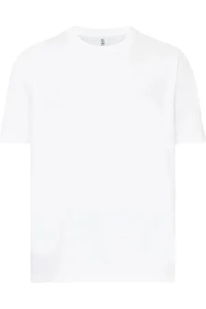 Brunello Cucinelli Koszulki, Mężczyzna, Beżowy, M, Bawełna, T-shirt z okrągłym dekoltem