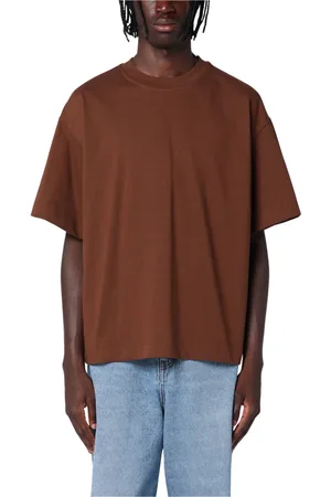 Séfr Koszulki, Mężczyzna, brązowy, S, T-shirt z Okrągłym Dekoltem i Krótkim Rękawem
