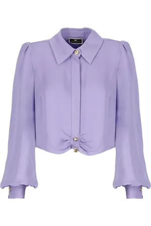Elisabetta Franchi Bluzki, Kobieta, Fioletowy, L, Koszula z wiskozy