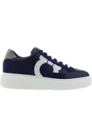 Salvatore Ferragamo Buty, Mężczyzna, Niebieski, 40 EU, Wygodne Sneakersy dla Mężczyzn i Kobiet