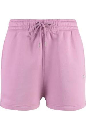 Maison Kitsuné Szorty, Kobieta, Różowy, L, Bawełna, Damskie spodenki dresowe Baby Fox Patch Regular Jog Shorts
