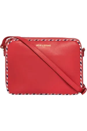 Inès de la Fressange Torebki, Kobieta, Czerwony, ONE SIZE, Skóra, Marcia czerwona torba skórzana