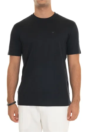 Emporio Armani Koszulki, Mężczyzna, Niebieski, XL, Bawełna, T-shirt z logo