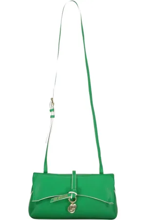 Moschino Torebki, Kobieta, Zielony, ONE SIZE, Torebka Crossbody z Klapką i Aplikacją
