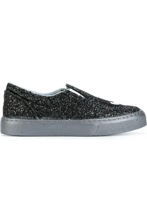 Chiara Ferragni Buty, Kobieta, Czarny, 36 EU, Skóra, Stylowe wsuwane buty Slip On Lips