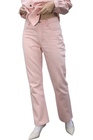 Crās Jeansy, Kobieta, Różowy, S, Len, Rosemary Pants