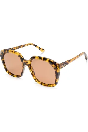 Chloé Akcesoria, Kobieta, Wielobarwność, ONE SIZE, Nylon, Brązowe okulary przeciwsłoneczne w stylu Havana