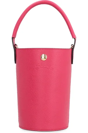 Longchamp Torebki, Kobieta, Różowy, ONE SIZE, Skóra, Skórzana torebka typu bucket bag z zapięciem na zatrzask