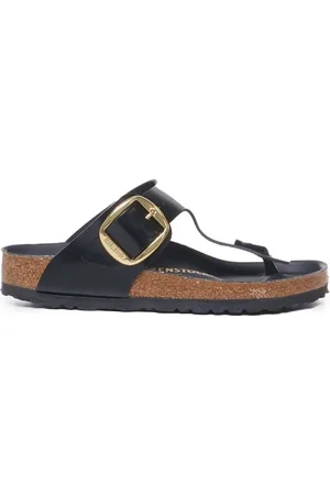 Birkenstock Buty, Kobieta, Czarny, 36 EU, Skóra, Klapki Gizeh Big Buckle