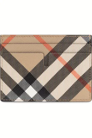 Burberry Akcesoria, Mężczyzna, Beżowy, ONE SIZE, Bawełna, Etui na Karty z Motywem Check