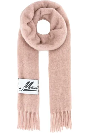 Marni Akcesoria, Mężczyzna, Różowy, ONE SIZE, Różowy Szal z Mieszanki Alpaki