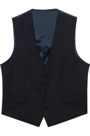 Brooks Brothers Garnitury, Mężczyzna, Niebieski, XL, Wełna, Kamizelka z dziewiczej wełny