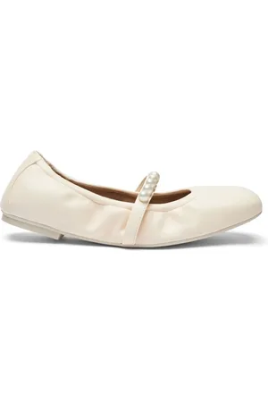 Stuart Weitzman Buty, Kobieta, Biały, 38 1/2 EU, Skóra, Baleriny Goldie