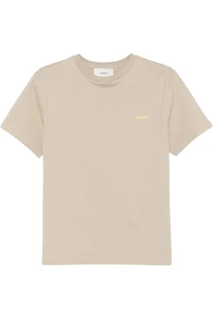 COPERNI Koszulki, Mężczyzna, Beżowy, M, Bawełna, Logo Boxy T-Shirt