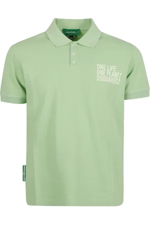 Dsquared2 Koszulki, Mężczyzna, Zielony, M, Bawełna, Olop Mini Polo Shirt