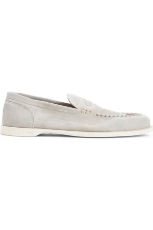 JOHN LOBB Buty, Mężczyzna, Szary, 44 EU, Zamsz, Suede Oval Flexi Sandal
