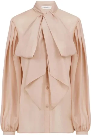 Nina Ricci Bluzki, Kobieta, Różowy, S, Bluzka z długim rękawem Antique Rose