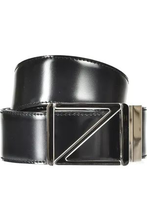 Ermenegildo Zegna Akcesoria, Mężczyzna, Czarny, 95 CM, Skóra, Stylowy pasek