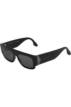Victoria Beckham Akcesoria, Kobieta, Czarny, ONE SIZE, Okulary przeciwsłoneczne z poliwęglanu w kształcie prostokąta z ochroną UV