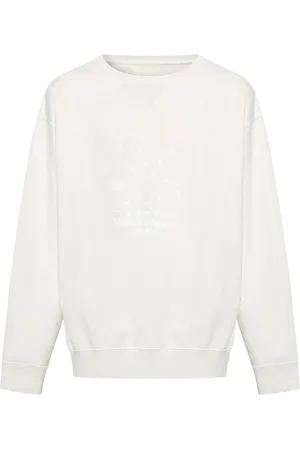 Maison Margiela Bluzy, Mężczyzna, Biały, L, Bawełna, Bawełniana bluza dresowa