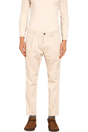 Masons Spodnie, Mężczyzna, Beżowy, M, Bawełna, Bawełniane spodnie Chino Carrot Fit
