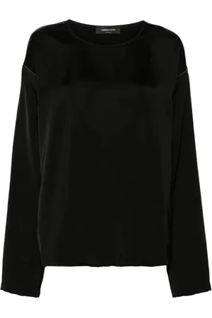 Fabiana Filippi Koszulki, Kobieta, Czarny, S, Long Sleeve Top