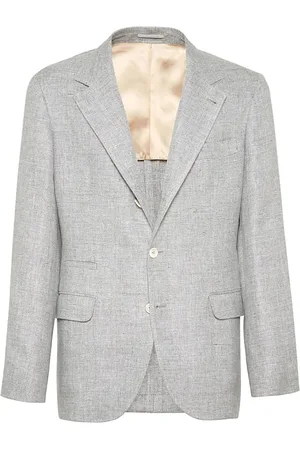 Brunello Cucinelli Kurtki, Mężczyzna, Szary, 2XL, Wełna, Stylowa Kurtka