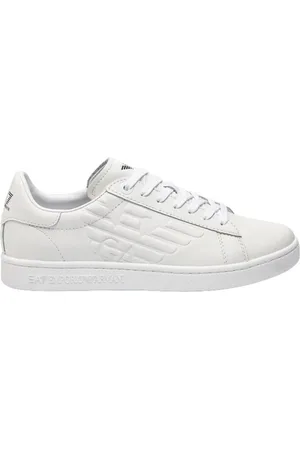 EA7 Buty, Mężczyzna, Biały, 42 EU, Skóra, Casual Leather Sneakers