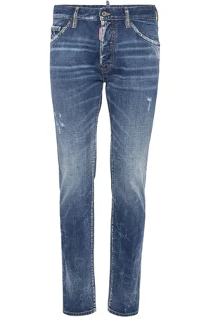 Dsquared2 Jeansy, Mężczyzna, Niebieski, XS, Bawełna, Stylowe Spodnie