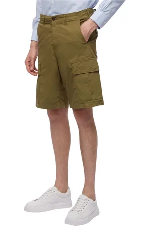 Brooks Brothers Szorty, Mężczyzna, Zielony, W32, Bawełna, Military Elastyczne Bawełniane Szorty Cargo