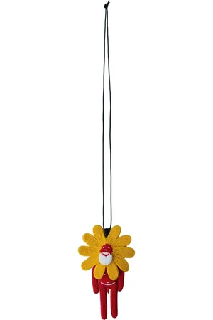 WALTER VAN BEIRENDONCK Akcesoria, Mężczyzna, Wielobarwność, ONE SIZE, Koralikowy Naszyjnik Flowerman z Logo Patch