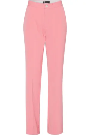 Custommade Spodnie, Kobieta, Różowy, M, Wełna, Różowe spodnie Peony o kroju slim fit