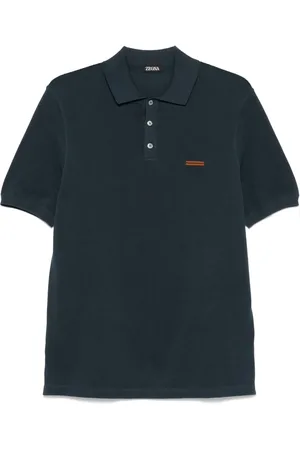 Ermenegildo Zegna Koszulki, Mężczyzna, Niebieski, 3XL, Bawełna, Bawełniana koszulka polo z 3 guzikami