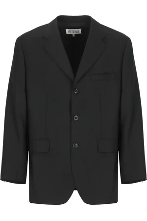 Maison Margiela Kurtki, Mężczyzna, Czarny, L, Wełna, Wełniana Marynarka Klasyczna