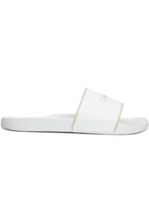Calvin Klein Buty, Kobieta, Biały, 39 EU, Gumowe klapki basenowe