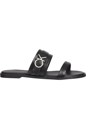 Calvin Klein Buty, Kobieta, Czarny, 39 EU, Skóra, Skórzane Klapki