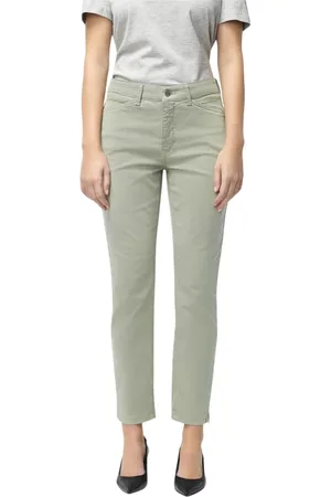 Mac Jeansy, Kobieta, Zielony, S, Bawełna, Dream Chic Cropped Jeansy