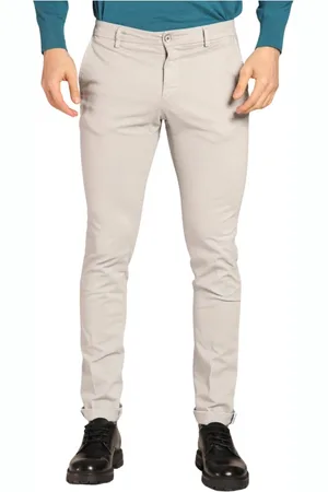 Masons Spodnie, Mężczyzna, Szary, XL, Bawełna, Spodnie Chino Extra Slim w Stylu Mediolańskim