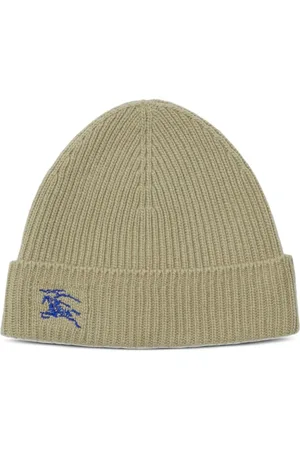 Burberry Akcesoria, Mężczyzna, Zielony, ONE SIZE, Kaszmir, Hunter Cashmere Beanie