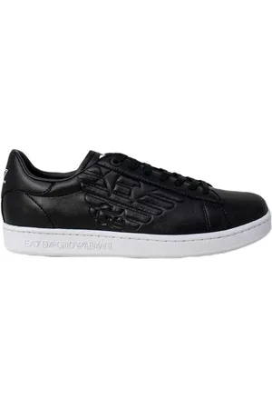 EA7 Buty, Mężczyzna, Czarny, 44 2/3 EU, Sneakersy Low-Top z Poliuretanu