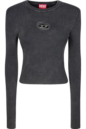 Diesel Koszulki, Kobieta, Czarny, M, Bawełna, M-Anchor-A Long Sleeve Top