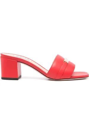Bally Buty, Kobieta, Czerwony, 38 EU, Czerwone Sandały na Obcasie