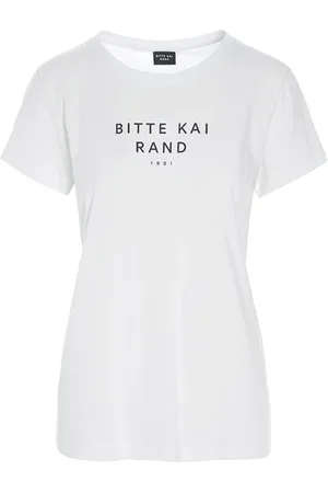Bitte Kai Rand Koszulki, Kobieta, Biały, 2XL, Bawełna, Biała Koszulka z Krótkim Rękawem i Logo