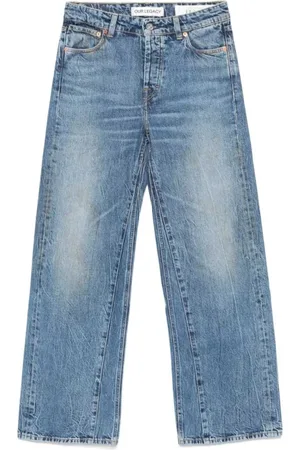 OUR LEGACY Jeansy, Kobieta, Niebieski, W28, Denim, Jeansyy z szeroką nogawką z denimu w stylu vintage