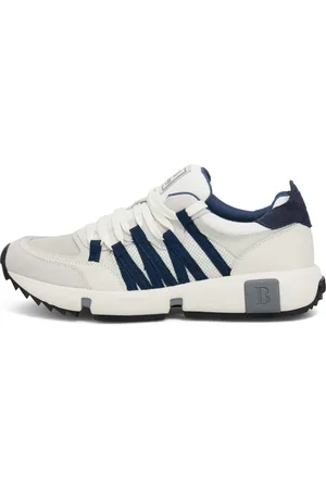 Boggi Milano Buty, Mężczyzna, Biały, 40 EU, Sneakersy z tkaniny technicznej i skóry