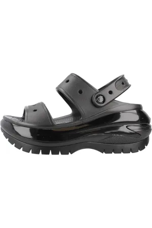 Crocs Buty, Kobieta, Czarny, 39 EU, Klasyczne Mega Crush Sandały na płaskim obcasie